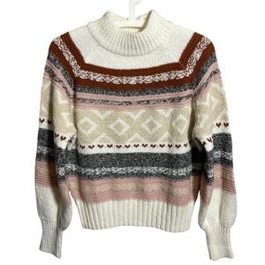 A.N.A. A New Approach Turtleneck Sweater balloon sleeves